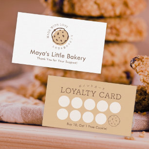 Einfaches Schokoladen-Chip-Cookie-Logo Bäckerei-Tr Visitenkarte