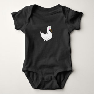 Einfaches Schwan-Baby-Top Baby Strampler