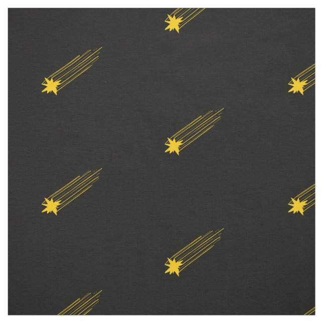 Einfaches Schwarz-Gelb-Drehsternmuster Stoff (Muster)