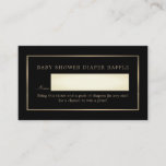 Einfaches Schwarz-Gold-Ticket, Windeln-Raffel Begleitkarte<br><div class="desc">Einfache Black and Gold,  Windeln Raffle Ticket Cards vom Business Card Store. Ideal für Babyduschen,  Brautpartys und Geburtstage.</div>