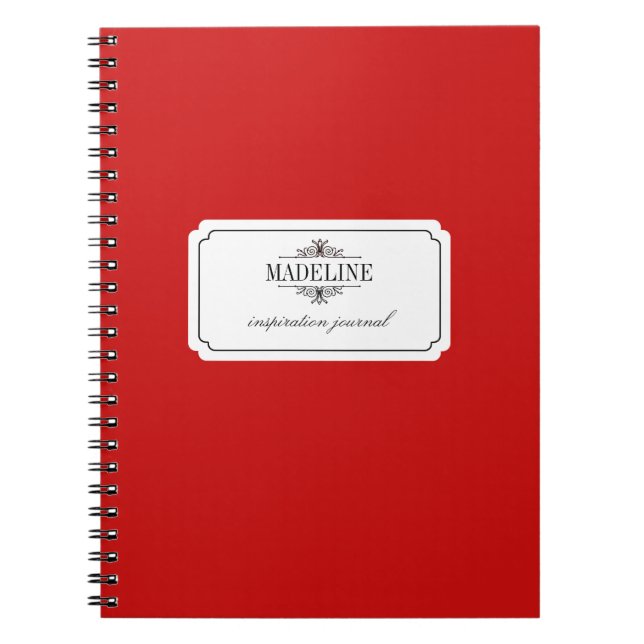 Einfaches Schwarz-Inspirationsjournal Notizblock (Vorderseite)