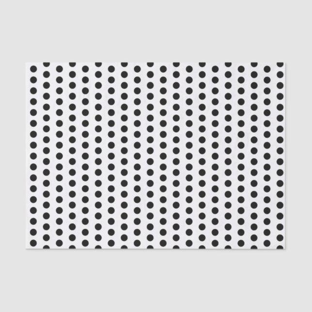 Einfaches Schwarz-Polka-Dotpapier Seidenpapier (Vorderseite)