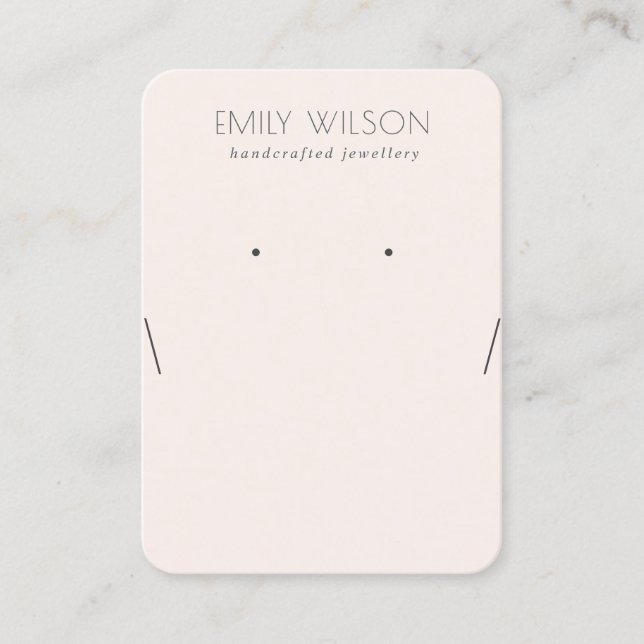 Einfaches schwarz-rosa Nekklasseeringdisplay Visitenkarte (Vorderseite)