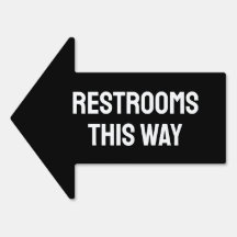 Einfaches Schwarz-Weiß-Arsch-Restroom-Zeichen