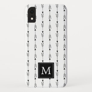 Einfaches Schwarz-Weiß-Boho-Arrow-Muster Case-Mate iPhone Hülle