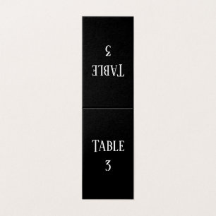 Einfaches Schwarz-Weiß-Design - Tischnummer