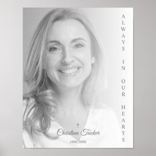 Einfaches Schwarz-Weiß-Foto, um geliebte Menschen  Poster