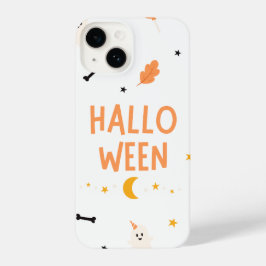 Einfaches Schwarz-Weiß-HalloWeen-Geschenk iPhone 14 Hülle