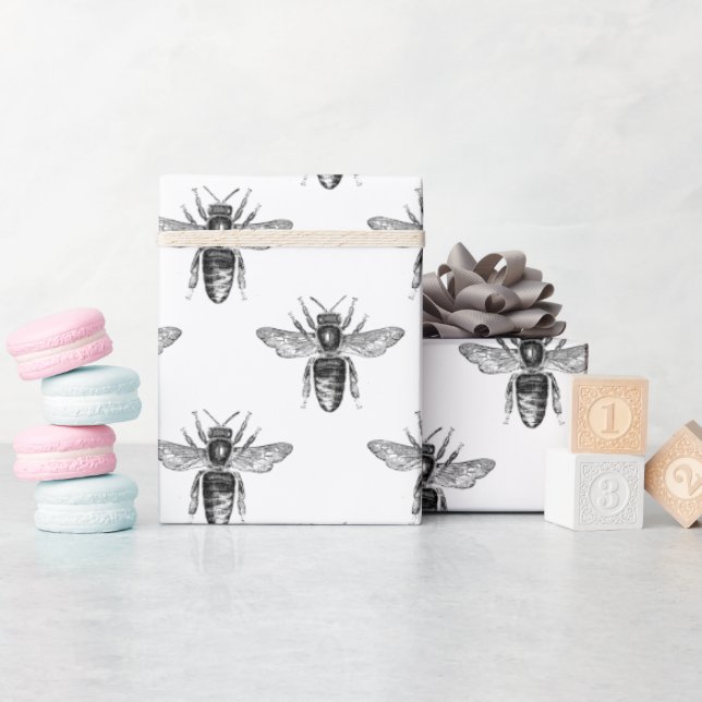 Einfaches Schwarz-Weiß-Muster Geschenkpapier (Babyparty)