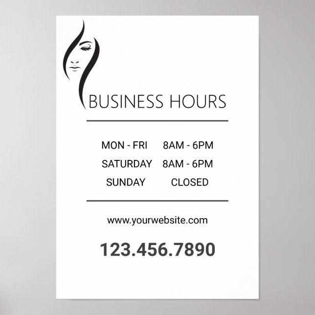 Einfaches Schwarz-Weiß-Poster Poster (Vorne)