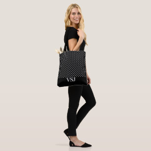Einfaches Schwarz-Weiß-Punkte-Monogramm