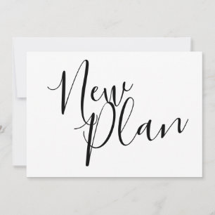 Einfaches Schwarz-Weiß-Skript - Neuer Plan verscho Save The Date
