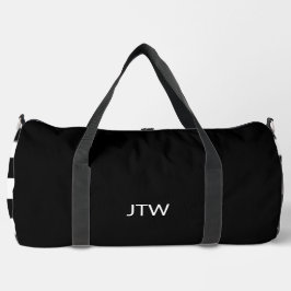 Einfaches Schwarz-Weiß-Streifen-Muster Duffle Bag