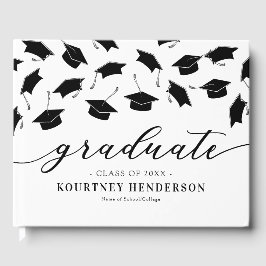 Einfaches Schwarz-weißes Abschluss Gästebuch