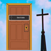 Einfaches Schwarz-weißes Cross Kontur Kirchenbad