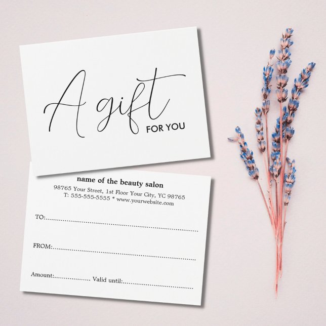 Einfaches Schwarz-weißes Geschenkgutachten für Ele (Von Creator hochgeladen)