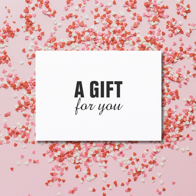 Einfaches Schwarz-weißes Geschenkgutschein Rabattkarte (Von Creator hochgeladen)