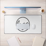 Einfaches Schwarz-weißes Logo-Geschäft Schreibtischunterlage<br><div class="desc">Einfache schwarz-weiße Schreibtischmatte mit Ihrem Firmenlogo.</div>