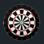 Einfaches Schwarz-weißes Rot Dartscheibe<br><div class="desc">Einfache,  moderne Schwarz-weiße Red Dart Board</div>