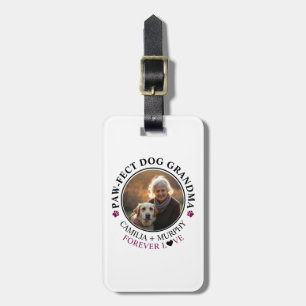 Einfaches Schwarzer Text Funny Dog Oma Foto Gepäckanhänger