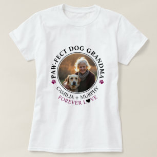 Einfaches Schwarzer Text Funny Dog Oma Foto T-Shirt