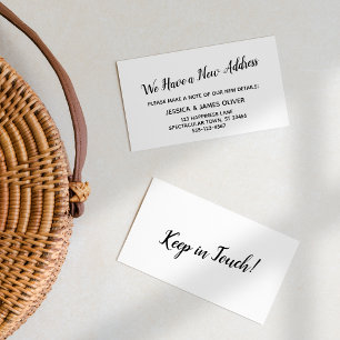 Einfaches Schwarzes auf Weiß haben wir eine neue Visitenkarte