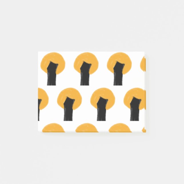 Einfaches, schwarzes Baumwoll-Farbmuster Post-it Klebezettel (Vorderseite)