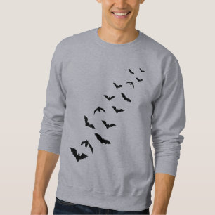 Einfaches schwarzes Halloween-Fledermaus-Silhouett Sweatshirt