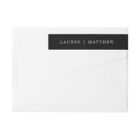 Einfaches schwarzes Monogramm Elegante Hochzeit