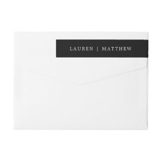 Einfaches schwarzes Monogramm Elegante Hochzeit