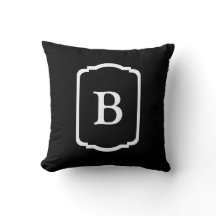 Einfaches schwarzes und weißes gerahmtes Monogramm