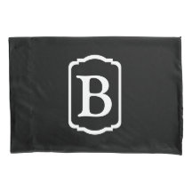 Einfaches schwarzes und weißes gerahmtes Monogramm