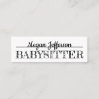 Einfaches Schwarzweiss-Babysitter-Kindermädchen