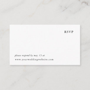 Einfaches Schwarzweiss-Hochzeit on-line-UAWG Begleitkarte