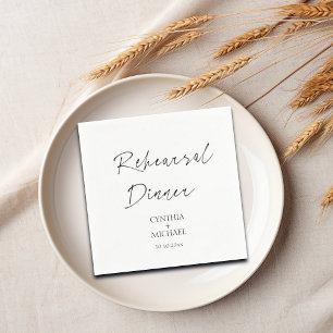 Einfaches Script-Hochzeit-Probe-Dinner Serviette