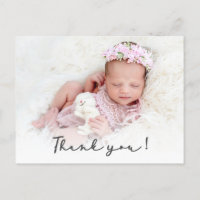 Einfaches Script Newborn Baby Foto Vielen Dank