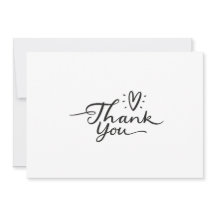 Einfaches Script Niedlich Heart Dankeschön Karte