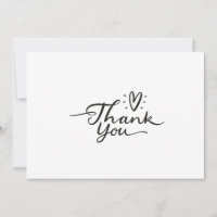 Einfaches Script Niedlich Heart Dankeschön Karte