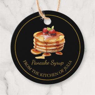 Einfaches selbstgemachtes Pancake-Sirup-Hängeschil Geschenkanhänger