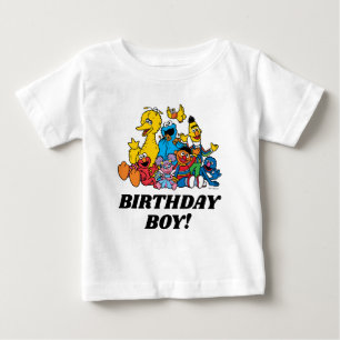 Einfaches Sesamstraße-Freunde 1. Geburtstag Baby T-shirt