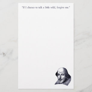 Einfaches Shakespeare-Briefpapier Briefpapier