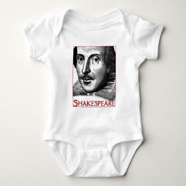 Einfaches Shakespeare-Logo Baby Strampler (Vorderseite)