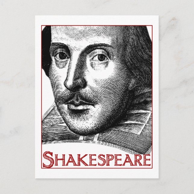 Einfaches Shakespeare-Logo Postkarte (Vorderseite)
