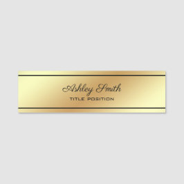 Einfaches Shiny Gold Hintergrund Namensschild