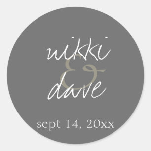 Einfaches Siegel mit handgeschriebener Gastgeschen Runder Aufkleber