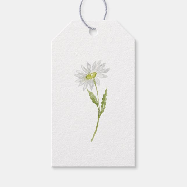 Einfaches Single Modernes Aquarellwasser-Frühling Geschenkanhänger (Vorderseite)