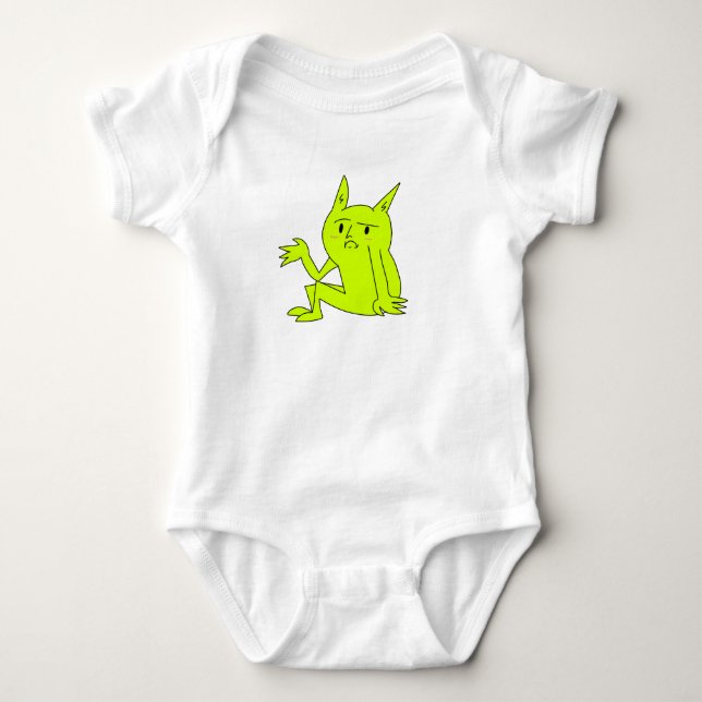Einfaches Sitzender Kobold Baby Top (Vorderseite)