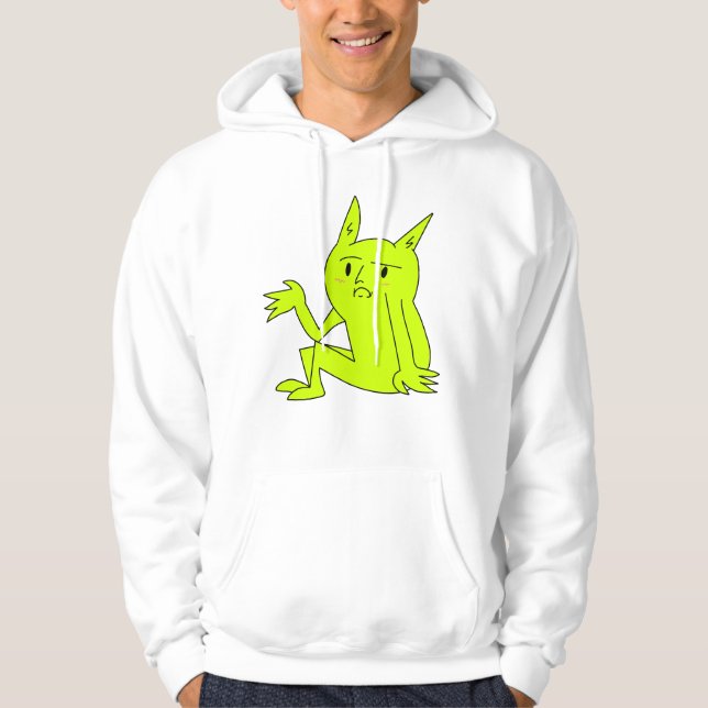 Einfaches Sitzender Kobold Hoodie  (Vorderseite)