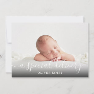 Einfaches Skript Eine besondere Lieferung  Baby-Fo Ankündigung