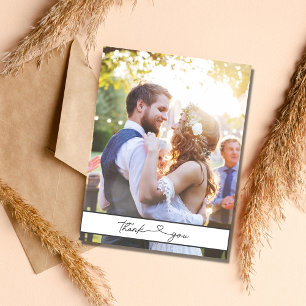 Einfaches Skript Foto Hochzeitsbudget Danke Postkarte